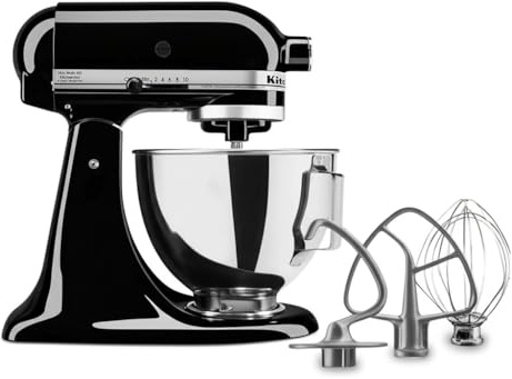 Kitchen Aid Tilt-Head Stand Mixer 4.5 Quart KSM85PBOB, Onyx Black