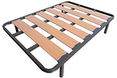 HOGAR24 ES.es-Somier Somieres Lama Ancha Reforzada con Tacos Anti-Ruido y Patas cilíndricas, Tubo 40x30. Fabricación Nacional-150x190cm-PATAS 26CM