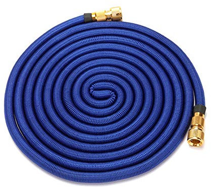 Gartenschlauch Flexischlauch Wasserschlauch, Flexible Dehnbarer Flexischlauch Mit Rostfreien Massiv Messinganschlüssen Für Die Gartenarbeit (Blau,TPE 2,5 M, Wasser einspritzung 7,5 M)