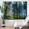Fullfun Misty Forest Wandteppich, Kiefer und Zypresse, Naturlandschaft für Schlafzimmer, Wohnzimmer, Wohnheim, Dekoration, 150 cm x 200 cm (60 x 80 Zoll)
