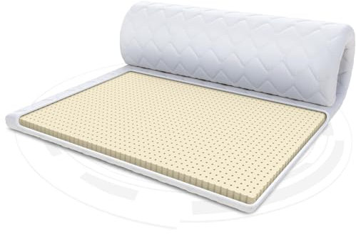 FDM Matratzentopper Latex MAX Matratze Topper 120x200 cm Härtegrad H3 Höhe ca. 4 cm Allergiker Geeignet Öko-Tex Weiß