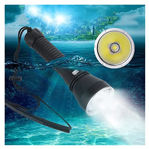 MQDLJSE Linterna de Buceo XHP70 LED de luz Amarilla/Blanca de 4000 lúmenes, Linterna de Buceo 26650, Linterna subacuática de 100 m, lámpara de Buceo LED XHP70.2 para Pesca submarina, resis
