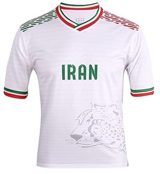 Solastride Fotbollströja 2026 herrversion fotbollströja stöder flera lag Europa/Amerika/Asien/Afrika Fotbollskläder(Iran,M)