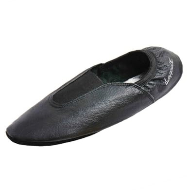 Lappade Chaussons de Gymnastique, de Ballet, de Gymnastique, de Danse avec Semelle en Caoutchouc Noir T. 42