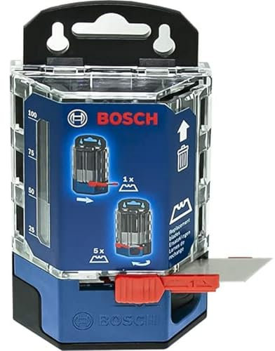 Bosch Professional 50 Ersatzklingen im Dispenser (Kompatibel mit Bosch Professional Trapezklingen Messer)