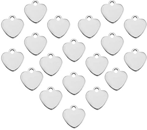 UNICRAFTALE Über 200pcs Laser Cut Herzanhänger Aus Edelstahl Metal Blank Stamping Tag Charms Herzförmiger Glatter Anhänger Für Halskette Anhänger Und Ohrring DIY Making Craft
