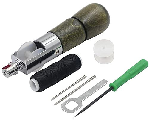 CENPEK Kit de punzón de costura a mano 7 en 1, herramienta de cordones de costura rápida