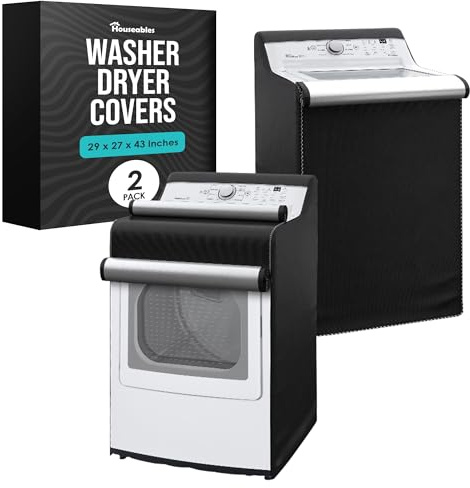 Washer and Dryer Covers, Washing Machine Cover, For Outside, Black, 2 Pack