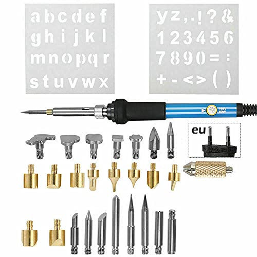 28tlg 60W Brandmalkolben Brandmal Brennkolben Brennstempel Brennpeter Gravur Set