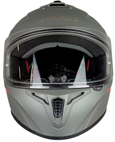 AXXIS Casco Moto Integral Pantalla Transparente FF112C DRAKEN Solid V.2 A12 Titanio Mate HOMOLOGADO (S)