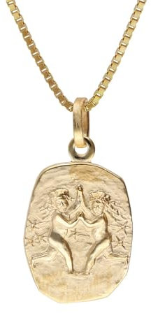 trendor Zwilling Sternzeichen Gold 333 mit vergoldeter Silberkette 15382-06-40 40 cm