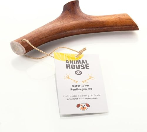 Animal House Corna di Renna per Cani, Masticativo Naturale al 100%, Rafforza Igiene Orale, Resistenti e Duraturi, Disponibili in tutte le taglie, Cruelty Free (S)