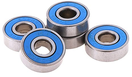 Cuscinetti 5pcs 608 2RS Inline Roller Skate Cuscinetto Ruota 8x22x7mm Cuscinetto Ruota Skateboard Rosso Sigillato Asse ABEC-9