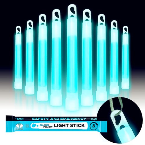 Glow Fever Bâtons fluorescents en vrac, bâtons lumineux militaires de sécurité d'urgence de 15,2 cm, lumineux ultra lumineux avec 8 heures de durée pour randonnée, fête, camping, occultation, abri