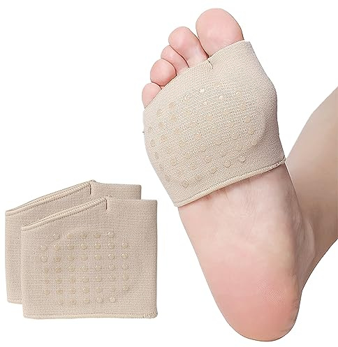 Metatarsal Pads for Women and Men, Beveled Thread Foot Guards， Bunion Support Sleeve with Silicone Gel Bunion Pads，Soft Gel Ball of Foot Cushion Relieve Ball of Foot Pain (Large)