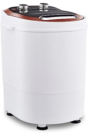 TUKAILAI Mini Machine à Laver Portable avec Essorage, Puissance de 240W 220V, Petite Laveuse Capacité 3KG de Linge et Essorage 1,5 KG, Idéal pour Voyages Caravanes et Camping-cars Appartement