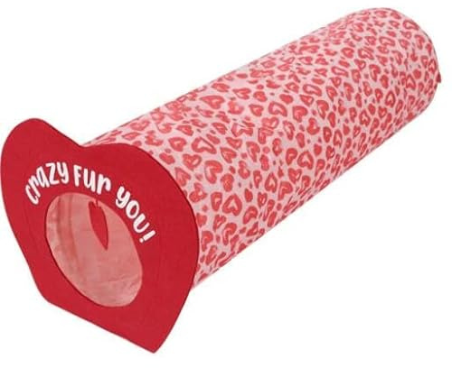 Floving Gatti Tunnel Giocattolo Pet, Gatti Tubo Pop Up Set, pieghevole Kitty Tunnel lungo, gattino giocattoli per interni, adatto anche per i cuccioli, conigli, cincillà (Rosso)