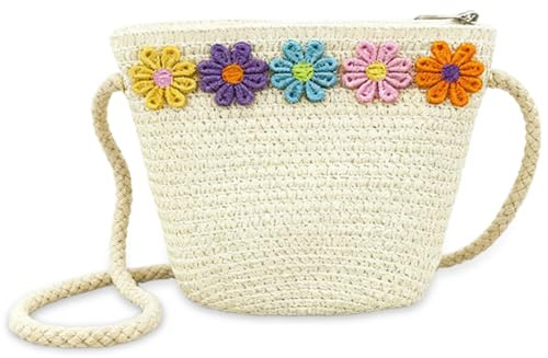 DIFLAX Mädchentasche, Umhängetasche für Mädchen, Strohtasche, Taschen für Mädchen, Mini-Tasche für Mädchen, Sac Voyage für Urlaub, Reisen, Outdoor-Aktivitäten