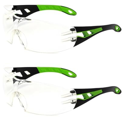 2 st skyddsglasögon, damsäkerhetsglasögon transparenta lätta skyddsglasögon reptåliga skytteglasögon klara arbetsskyddsglasögon imfria och reptåliga glas för män kvinnor