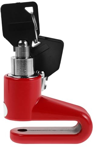 NUOBESTY Antivol de Disque de Frein Vélo et Moto Rouge, Compact et Portable, Système D'alarme Intégré, Compatible VTT, Vélo Électrique et Scooter, Antivol Robuste pour Sécurité Maximale
