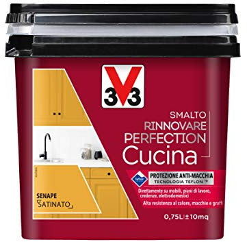 V33 Smalto Rinnovare Perfection Cucina Senape Satinato 0,75 L