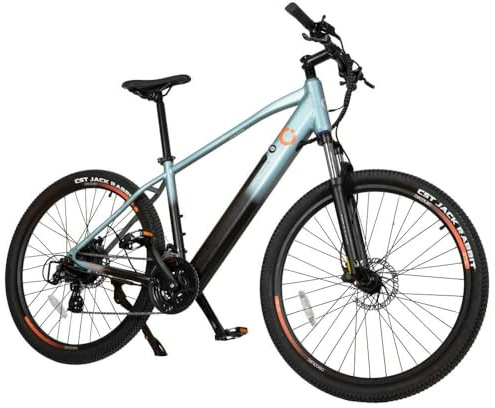 Cecotec Bicicleta Eléctrica de Montaña Mountain Ventus. Ruedas de 27,5, 90Km de Autonomía, Suspensión Delantera, Cambio Shimano 24 Velocidades y Doble Disco de Freno Hidráulico