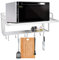 Ejoyous Microwave Rack Shelf, Wall Mounted Space Aluminum Double Layers Hanging Microwave Oven Rack Stand with 10 Hooks, Kitchen Storage Shelf Organizer Microwave Bracket Oven Rack Stand