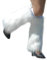 zfyanssee 40cm Ladies Fashion Boot Cuff Fluffy Soft Furry Faux Fur Leg Warmer Boot Toppers (White)