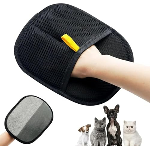 2pcs Gants Anti-Poils pour Animaux,Gant Poil Chat,Gants Antistatiques pour Poils d'animaux,Gants Réutilisables pour l'épilation des Animaux,pour Le Nettoyage et Le Peignage des Poils d'animaux