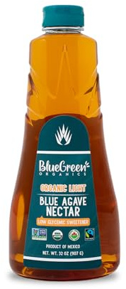 BLUE GREEN ORGANICS 32 oz Light Blue Agave | USDA Organic Natural Sweetener