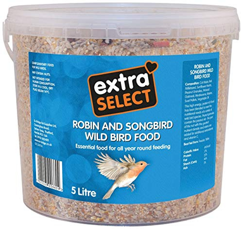 Extra Select Robin and Songbird Feed Mix Tub, 5 Litre