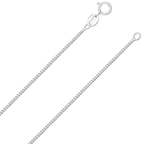Designer Inspirations Boutique 24 Inch Sterling Silver 1.2 mm Thick Curb Chain Necklace for Women Men Unisex - Trace/Fine Silver Chain - Weight: 2.5 Grams. SC35