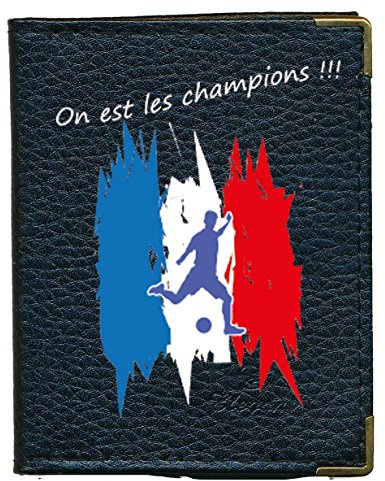 Pochette Etui Porte Cartes bancaire, Credit, fidélité, Noir - pour 24 Cartes Foot Football on est Les Champions