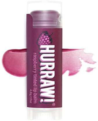 Hurraw! Raspberry Tinted Lip Balm: (Sheer Berry Tint) Organic, Certified Vegan, Cruelty and Gluten Free. Non-GMO, 100% Natural Ingredients. Bee, Shea, Soy and Palm Free. Made in USA