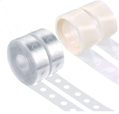 2 rollen 5m Ballonband Streifen Einzelloch Ballonbogen-Klebeband mit 2 rollen Ballon Kleber Punkte Balloon Arch Garland Decorating Strip Kit für Hochzeit Party Geburtstag Dekorationen