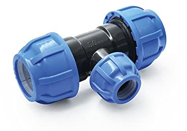 Pieza en T de polipropileno reducida 32 x 25 x 32 mm – Producto de calidad MEGA selección de todos los tamaños de conexión para tubo de polietileno, conector de abrazadera de agua potable ángulo