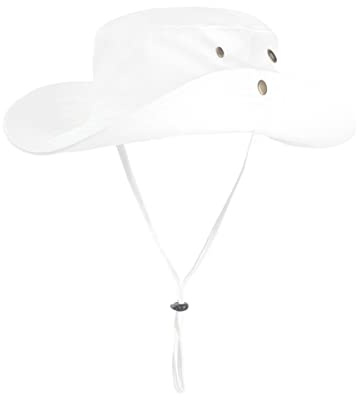 WANYING Utomhus Herr Solhatt Bomull Fiskarhatt - För Huvudomfång 55-62 cm, Vit, 55-62