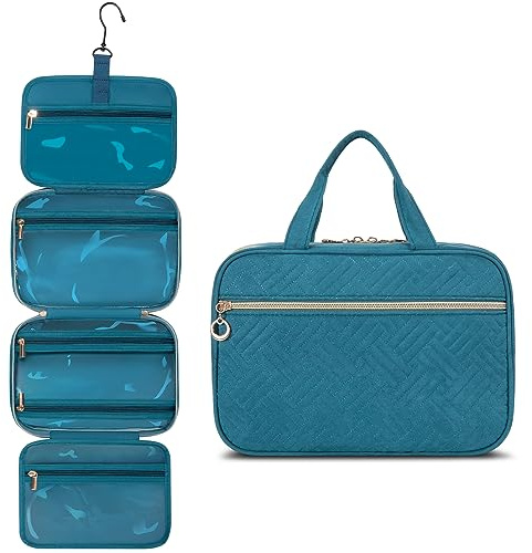 LOVEVOOK Beauty Case da Viaggio Donna da Appendere, Impermeabile Trousse Trucchi Necessaire Alta Capacità porta Trucchi da Viaggio Accessori Utili Makeup Bag con Gancio