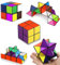 Magic Star Cube, 2 in 13D Puzzle Cube, Speed Cube,2 in 1 Zauberwürfel, Sternenklarer Himmel Infinity-Würfel, 3D-Puzzle-Würfel, für Kinder und Erwachsene Stressabbau Spielzeug, Lernspiel Geschenke