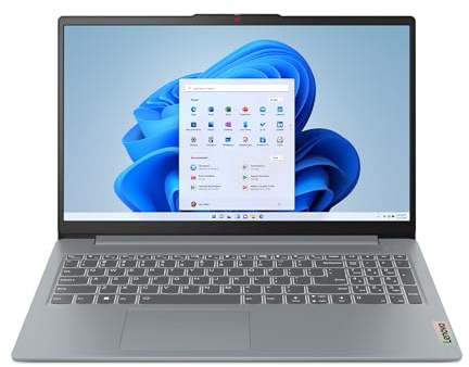 Lenovo IdeaPad Slim 3 15IAN8 (82XB006EMH) | 15,6 tums FHD-skärm | Intel Core i3-N305 | integrerad Intel UHD-grafik | 8 GB RAM | 256 GB SSD | Windows 11 Home | Wi-Fi 6 | QWERTY tangentbord - Arctic Grå