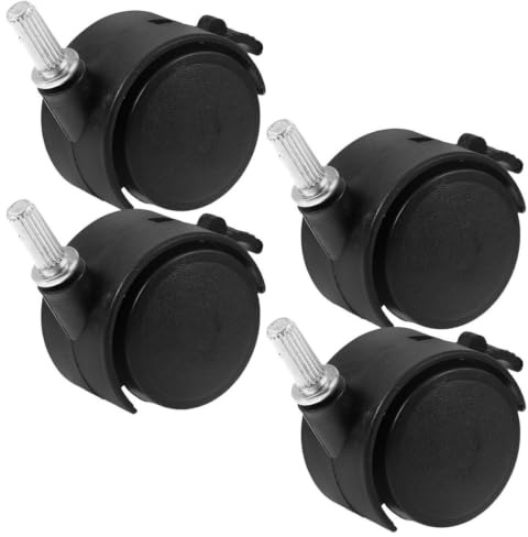 Veemoon 4 Roulettes de Rechange Frein Noires pour Chariot et Portant à Vêtements, Roues Pivotantes pour Étendoir à Linge et Accessoires de Meubles