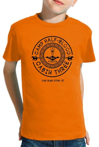 the Fan Tee Camiseta de NIÑOS NIÑAS Percy J Dioses griegos Zeus Jupiter Ares Half Blood Camp Poseidon 002 11-12 Años