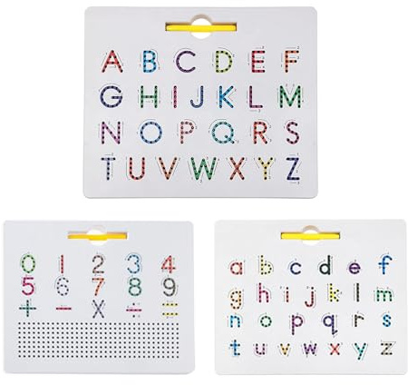 Lavagna magnetica per alfabeto - Giocattolo didattico a doppia faccia, tavoletta da tracciamento 2 in 1, lavagna con perline magnetiche | Set di lettere educative per esercitarsi nella scrittura di st