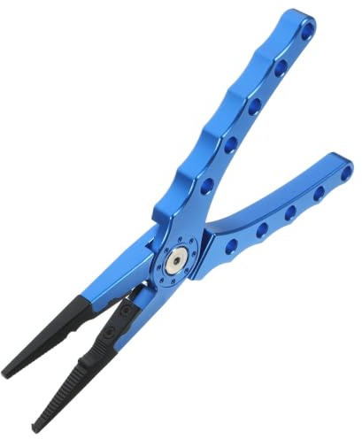 MAGICLULU Pince de Alliage Aluminium Multifonctionnelle Coupe-Fil Antidérapante Extracteur Hameçons Ergonomique pour Extérieur