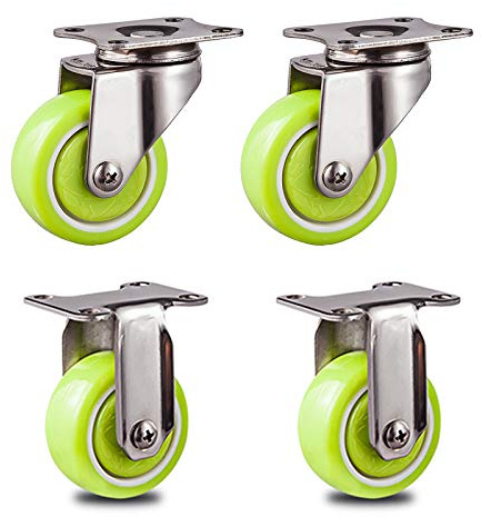 Movinger 4 Pcs Universell Svängbar vagnshjul 40mm möbelhjul för Flower Pots för tung belastning Ersättning Hjul med Platta idealisk för enkel rörlighet