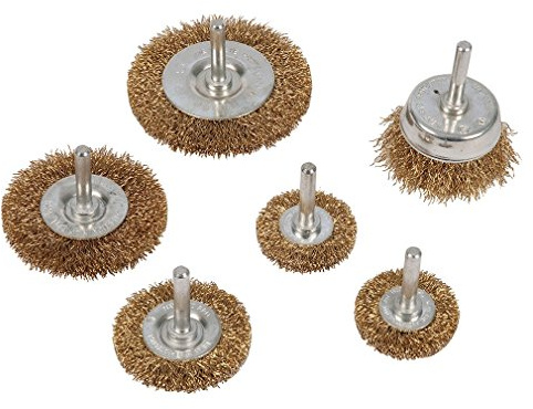 Silverline 993067 Brassed Steel Wire Wheel and Cup Brush Set 6pce 6pce