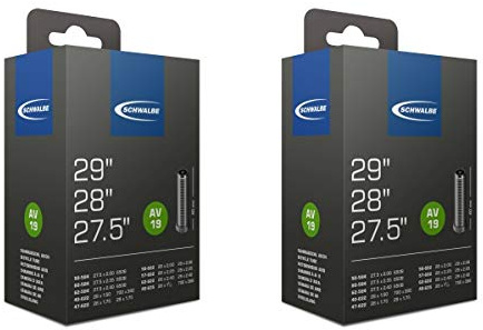 Schwalbe 2 x AV19 27.5 28 29 MTB Bicycle Inner Tube 40mm Schraeder Valve