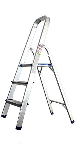 Aluminio Escalera con 3 peldaños multiusos Escalera Multi Función multiusos