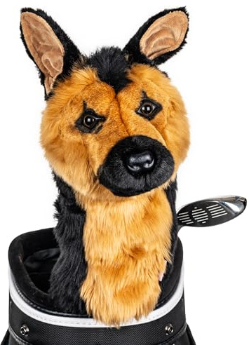 Daphne's Headcovers German Shepherd Driver Headcover | Premium Driver Headcovers | Funny Golf Club Covers | Stylish Protection for Your Clubs | Men's Golf Gear | Driver Headcover for Men and Women