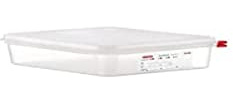 Araven GL261 PP contenitore per alimenti con coperchio, 1/2 GN, 4 L 65 mm (H) (confezione da 4)